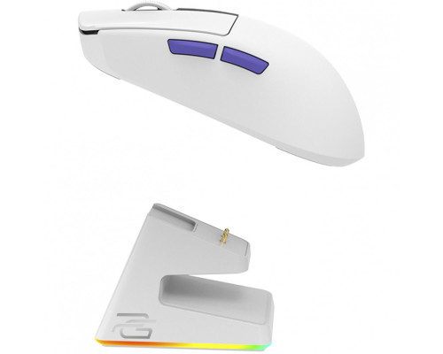 Бездротова ігрова миша Proove Gaming Jester 8K with Charging Dock white/purple 2003000315578 6901119163591