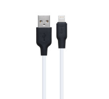 Кабель USB Hoco X21 Plus Silicone Lightning 0.25m Колір Чорно-Білий 6931474712349