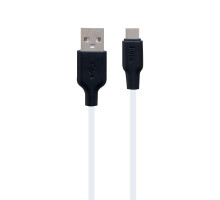 Кабель USB Hoco X21 Plus Silicone Type-C Колір Чорно-Білий 6931474711915