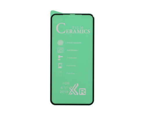 Захисне скло Film Ceramic for Apple Iphone 11 / Xr без упаковки Колір Чорний