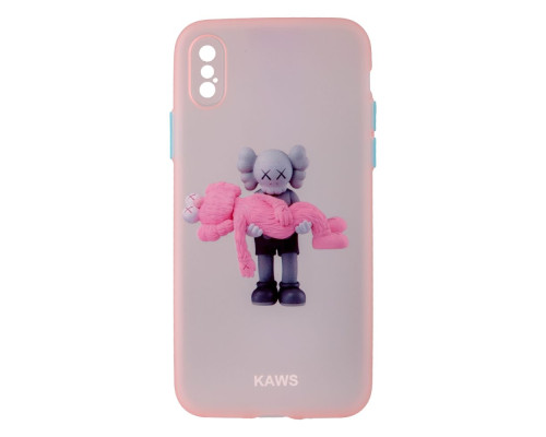 Чохол TPU Ultra-thin Matt with Frame для iPhone X/Xs Колір 07, Pink