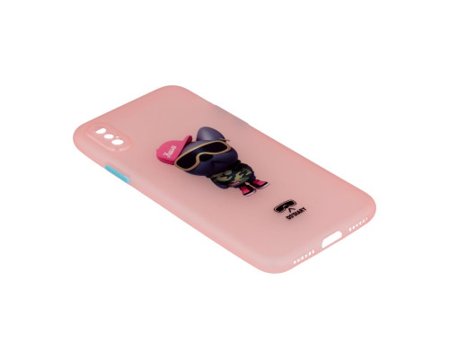 Чохол TPU Ultra-thin Matt with Frame для iPhone X/Xs Колір 07, Pink