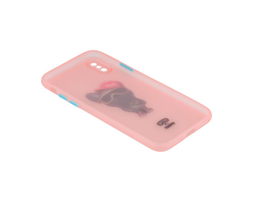 Чохол TPU Ultra-thin Matt with Frame для iPhone X/Xs Колір 07, Pink