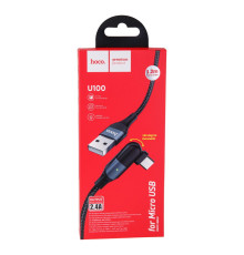 Кабель USB Hoco U100 Orbit Micro Колір Чорний