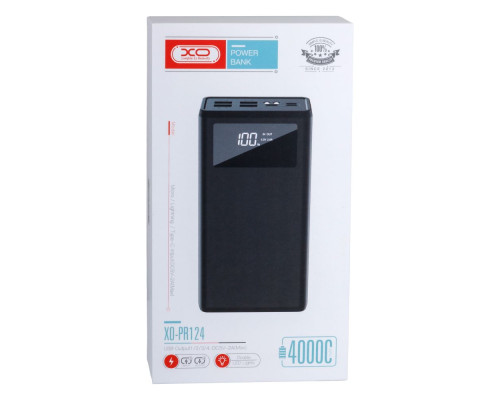 Універсальна Мобільна Батарея Power Bank XO PR124 Digital Display 40000 mAh Колір Чорний