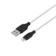 Кабель USB Borofone BX42 Silicone Lightning Колір Бiлий
