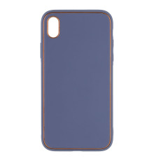 Чохол Leather Gold with Frame without Logo для iPhone Xr Колір Gray Lilac 2020000265115