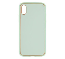 Чохол Leather Gold with Frame without Logo для iPhone X/Xs Колір 6, Mint 2020000265009