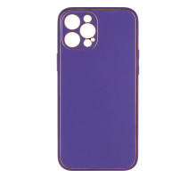 Чохол Leather Gold with Frame without Logo для iPhone 12 Pro Max Колір 7, Purple 2020000264248