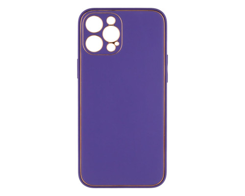 Чохол Leather Gold with Frame without Logo для iPhone 12 Pro Max Колір 7, Purple 2020000264248