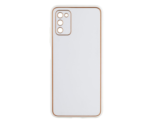 Чохол Leather Gold with Frame without Logo для Samsung A03s 4G Колір 5, Pink