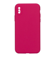 Чохол Silicone Case Full Camera no logo для iPhone X/Xs Колір 37, Rose red 2020000293613