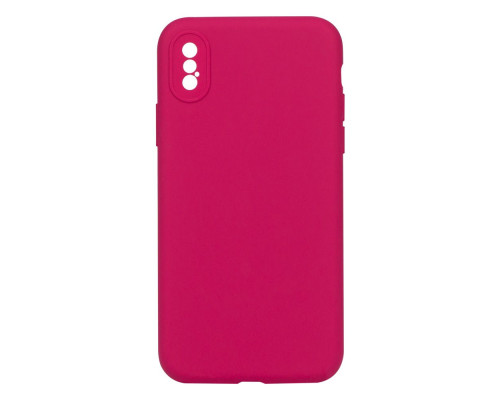 Чохол Silicone Case Full Camera no logo для iPhone X/Xs Колір 37, Rose red 2020000293613