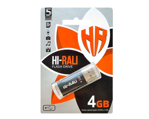 USB флеш-накопичувач Hi-Rali Rocket 4gb Колір Сталевий