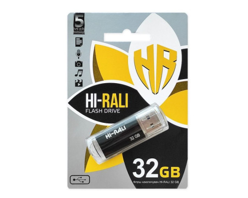 USB флеш-накопичувач Hi-Rali Corsair 32gb Колір Чорний