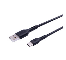 Кабель USB Hoco DU26 Long 8mm Plug Type-C 3A Колір Чорний 6931474780843