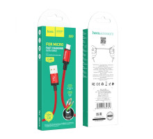 Кабель USB Hoco X89 Wind Micro 2.4A Колір Червоний