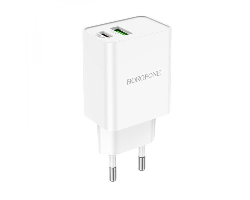 Мережевий Зарядний Пристрій Borofone BA69A Resource PD20W+QC3.0 Колір Бiлий