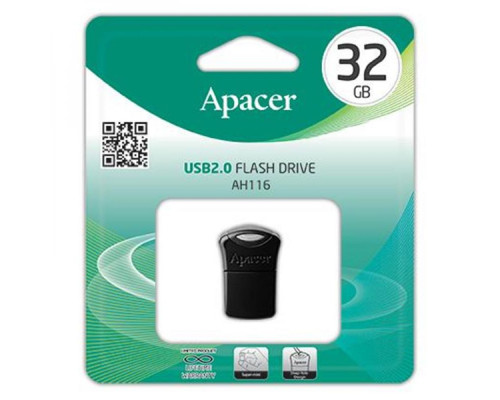 USB флеш-накопичувач Apacer AH116 32gb Колір Чорний