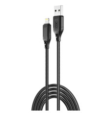 Кабель USB XO NB235 Zebra series Braided 2.4A Lightning Колір Чорний 6920680834211