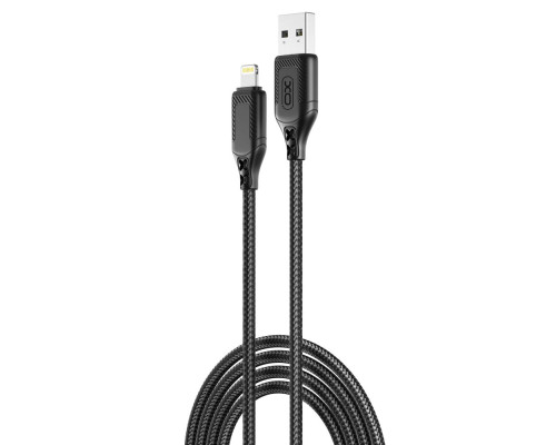 Кабель USB XO NB235 Zebra series Braided 2.4A Lightning Колір Чорний 6920680834211