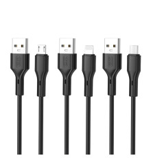 Кабель XO NB230 Rock Series Type-C 2.4A М'ята упаковка Колір Чорний 2020000354048