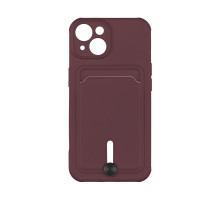 Чохол TPU Colorfull Pocket Card для iPhone 13 Колір 42.Maroon 2020000359043