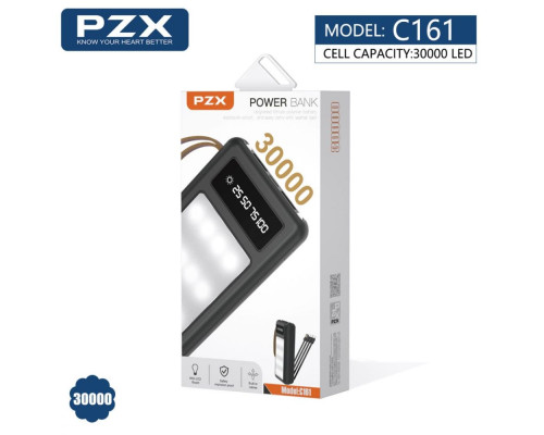 Універсальна Мобільна Батарея Kingleen PZX C161 30000 mAh Колір Чорний