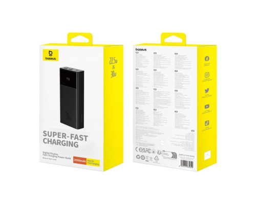 Універсальна Мобільна Батарея Power Bank OS-Baseus Star-Lord 30W 20000 mAh Cluster Black (P10022904113-00) Колір Чорний 6932172635640