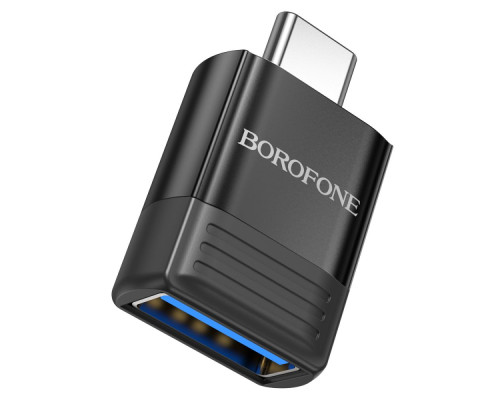 Перехідник Borofone BV18 Type-C male to USB female USB3.0 Колір Чорний 6941991104015