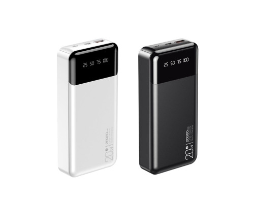 Універсальна Мобільна Батарея Power Bank XO PR192 PD20W/QC18W digital light display 20000 mAh Колір Бiлий 6920680834662