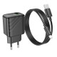 Мережевий Зарядний Пристрій Hoco CS21A 1USB QC 18W+USB to Type-C Колір Чорний 6942007609906