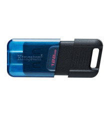 USB флеш-накопичувач 3.2 Kingston DataTraveler 80M 128gb Type C Колір Чорний/Блакитний 740617330601