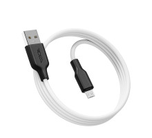 Кабель USB Ridea RC-AI21 AirSiliconePro Micro 3A Колір Біло-Чорний 6908013800058