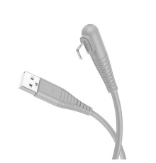 Кабель USB Borofone BX105 Corriente Lightning 2.4A Колір Сiрий 6941991110078