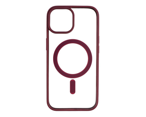 Чохол NEW TPU Color with Magsafe для iPhone 15 Колір 13, Wine Red 2020000391111