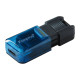 USB флеш-накопичувач 3.2 Kingston DataTraveler 80M 256Gb Type C Колір Чорний/Блакитний 740617330557