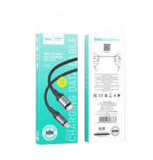 Кабель USB Hoco X102 Type-C to Type-C 60W Колір Чорний 6942007608787