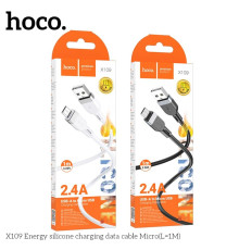 Кабель Hoco X109 Silicone Micro 2.4A Колір Чорний 6942007636223 ma35926_3605832