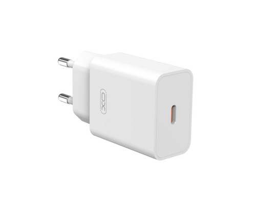 Мережевий Зарядний Пристрій XO L126 1USB-C PD/QC 20W+Type-C to Lightning Колір Білий 6920680846900