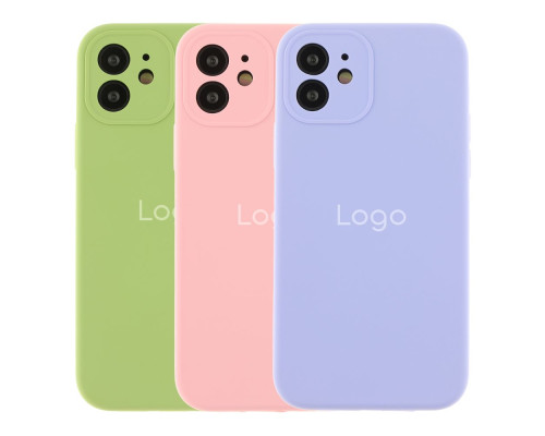 Чохол Silicone Case Full Size with Frame для iPhone 12 Колір 27.Peach 2020000244851 ma24506_2730474