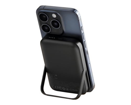 Універсальна Мобільна Батарея Power Bank XO PR242 PD20W Magnetic wireless 15W Type-C with U-shaped holder 5000mAh Колір Білий 6920680857234 ma34899_3344260