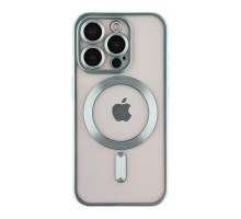 Чохол TPU Metallic Chrome Full Camera with Magsafe для iPhone 16 Pro Chrome Green ma36190_3606940 2020000451259