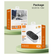 Мережевий Подовжувач LDNIO SC2018 10m Колір Чорно-Сiрий 6933138602638 ma35673_3577466