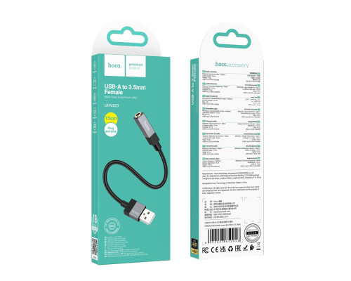 Перехідник Hoco UPA32D — це практичний і надійний адаптер для підключення класичних навушників або колонок до ноутбука або настільного ПК, які не мають стандартного аудіовиходу. Завдяки вбудованому сучасному цифро-аналоговому перетворювачу, він забезпечує