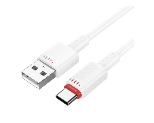 Кабель USB Borofone BX110 Type-C 3A Колір Білий 6941991120756 ma37241_3611057