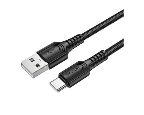 Кабель USB Borofone BX116 Type-C 3A Колір Чорний 6941991119804 ma37163_3610593