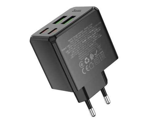 Мережевий Зарядний Пристрій Hoco CS18A 2USB-C/2USB PD/QC 45W Колір Чорний 6942007645614 ma36898_3609484