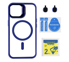 Чохол TPU+PC+Metal Stand Case with MagSafe and Camera Lenses для iPhone 16 Pro Max Dark Blue ma36952_3609642 2020000468912
