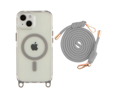 Чохол TPU+PC LanyardCase with MagSafe для iPhone 15 Колір Titanium grey 2020000477204 ma37092_3610319